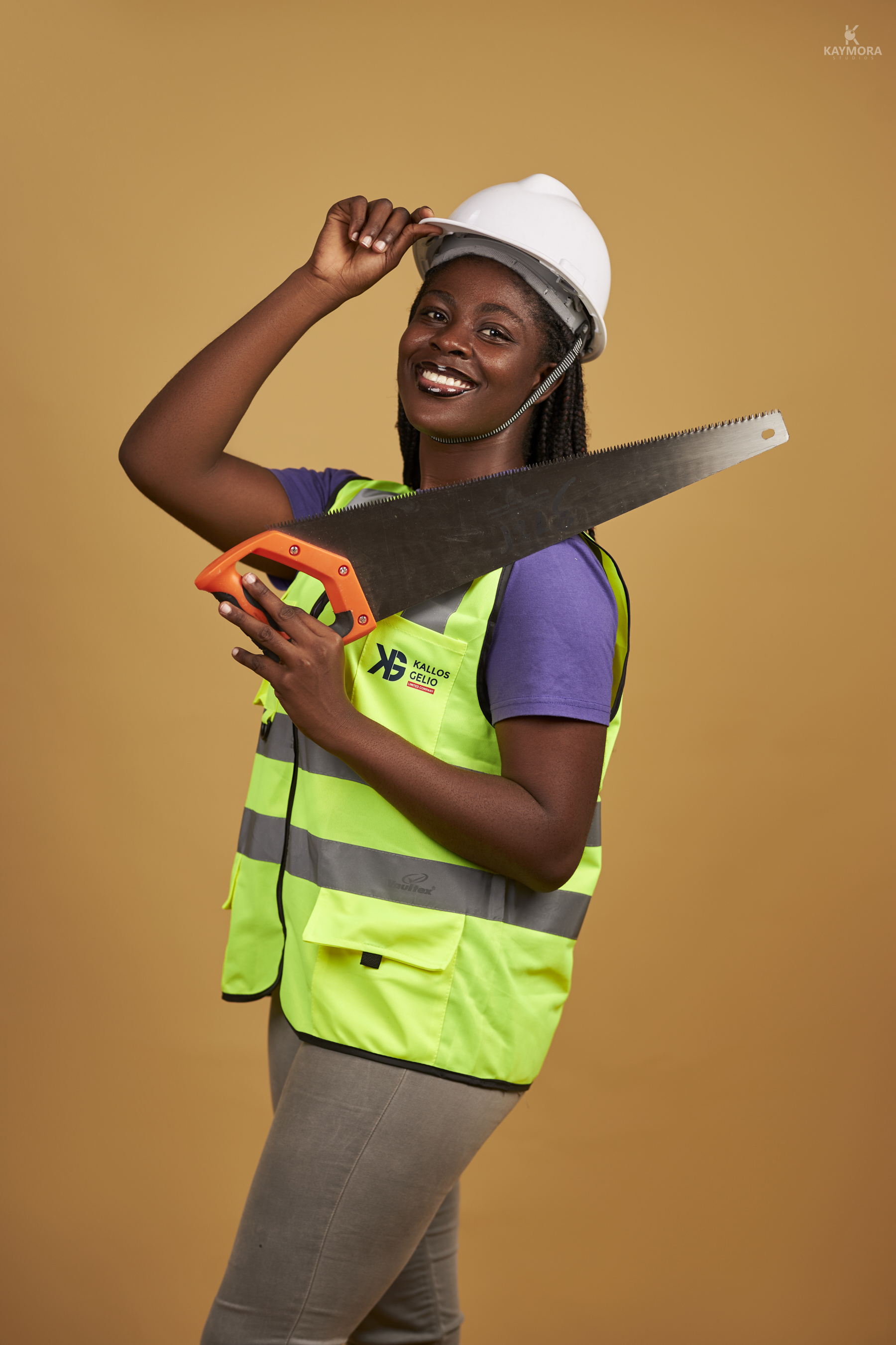 Exterior facade cleaning crew working on scaffolding