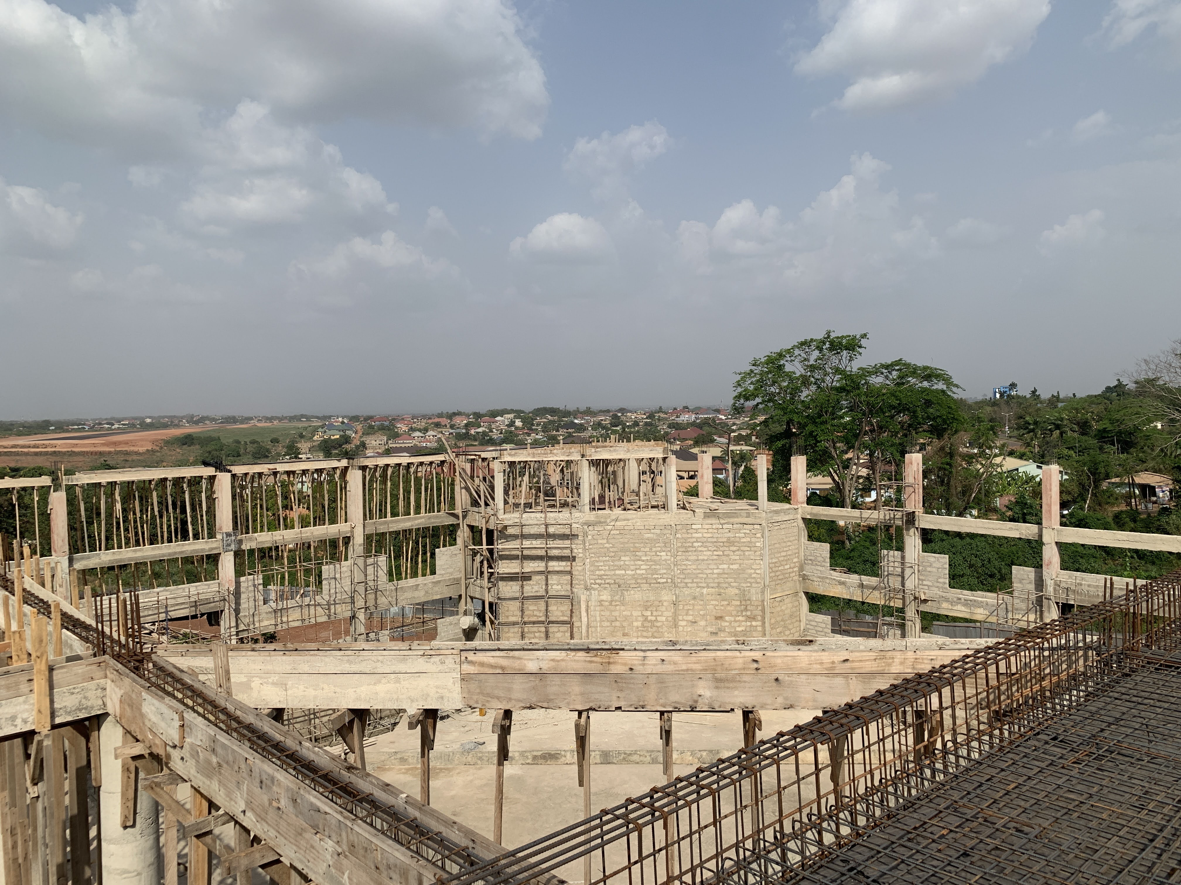 Client and supervisor walking through a finished hallway