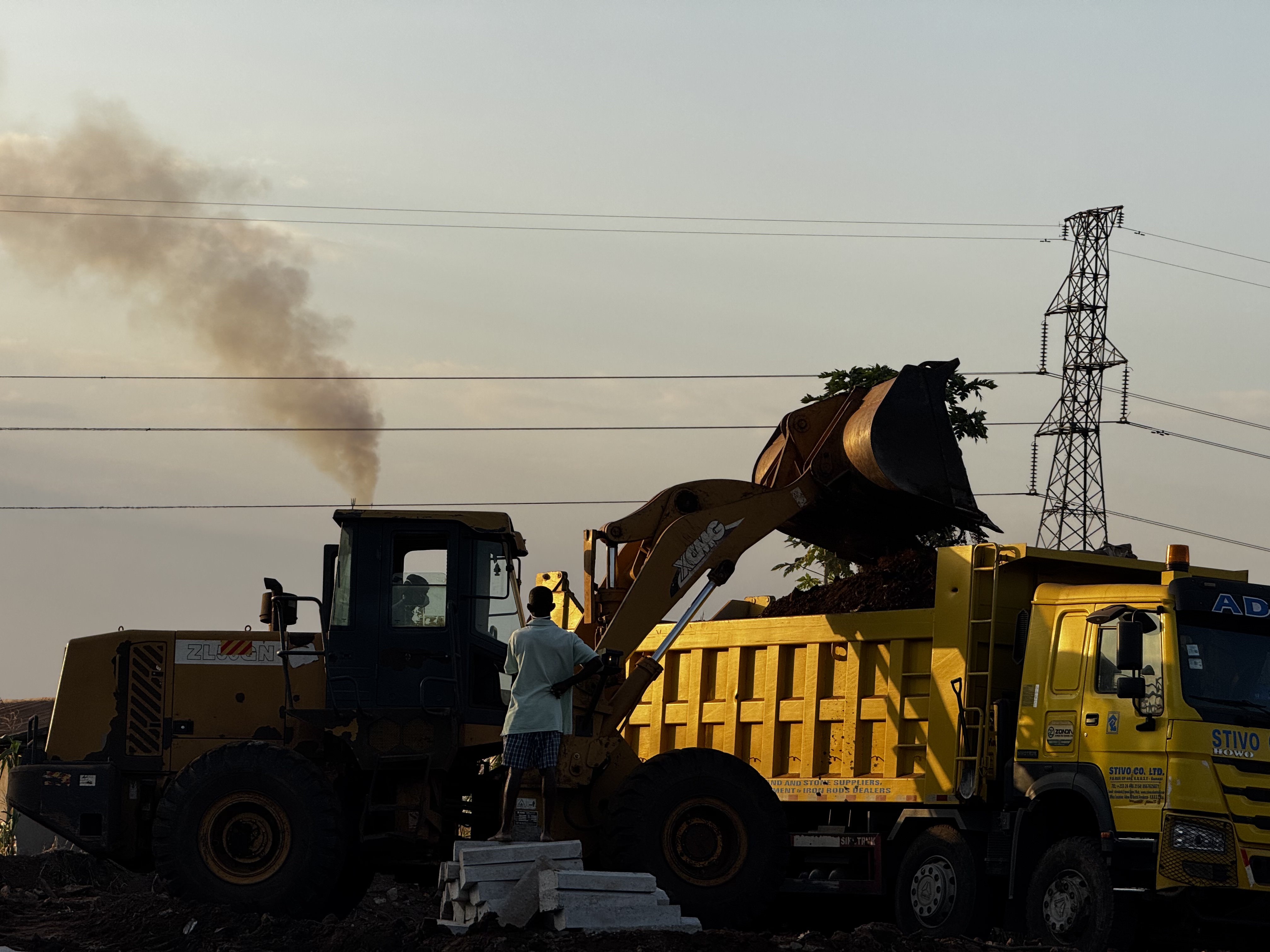 Roof truss installation supported by on-site equipment operators