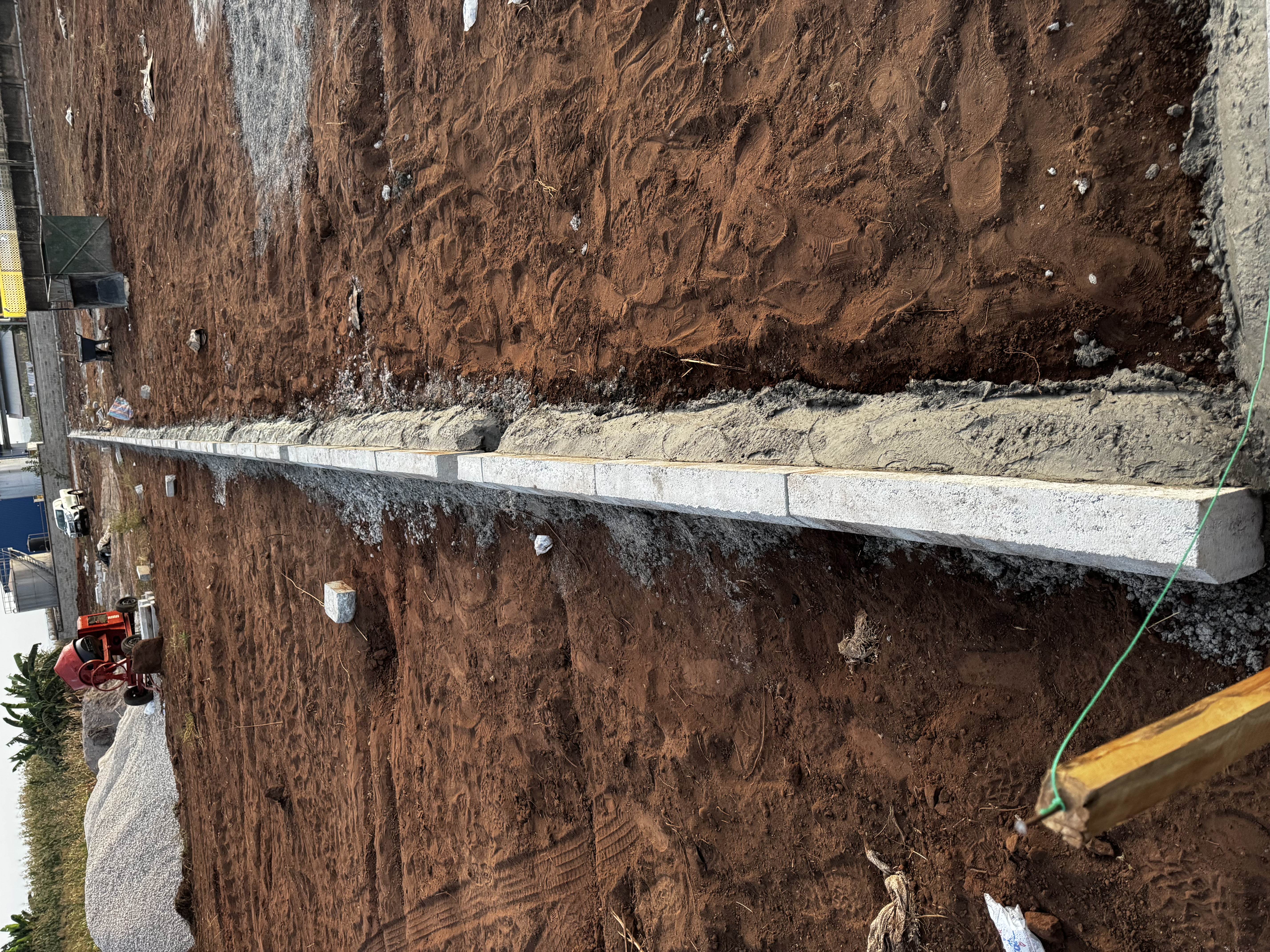Roof truss installation underway on a community facility